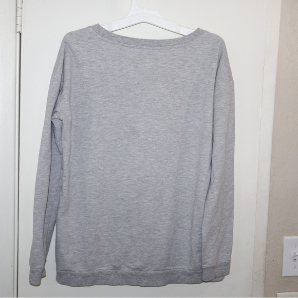 Disney Women's Gray Sweater with Mickey Mouse Design Slouchy Style Small Size - Picture 6 of 6